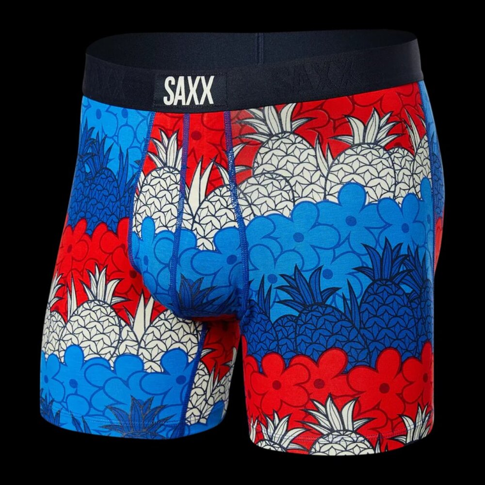 Saxx Ultra Super Soft Boxer Brief, Medium Pineapple Pattern